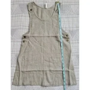 Rylee and Cru linen dress overall light green 6/7y nwt